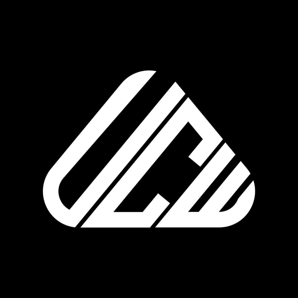 Diseño creativo del logotipo de la letra ucw con gráfico vectorial, logotipo simple y moderno de ucw. vector