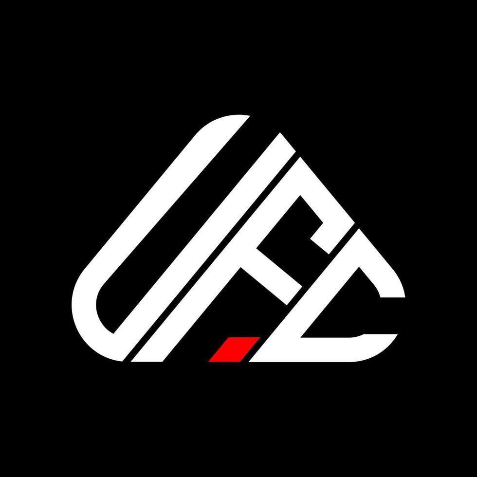 UFC letter logo creative design with vector graphic, UFC simple and modern logo.