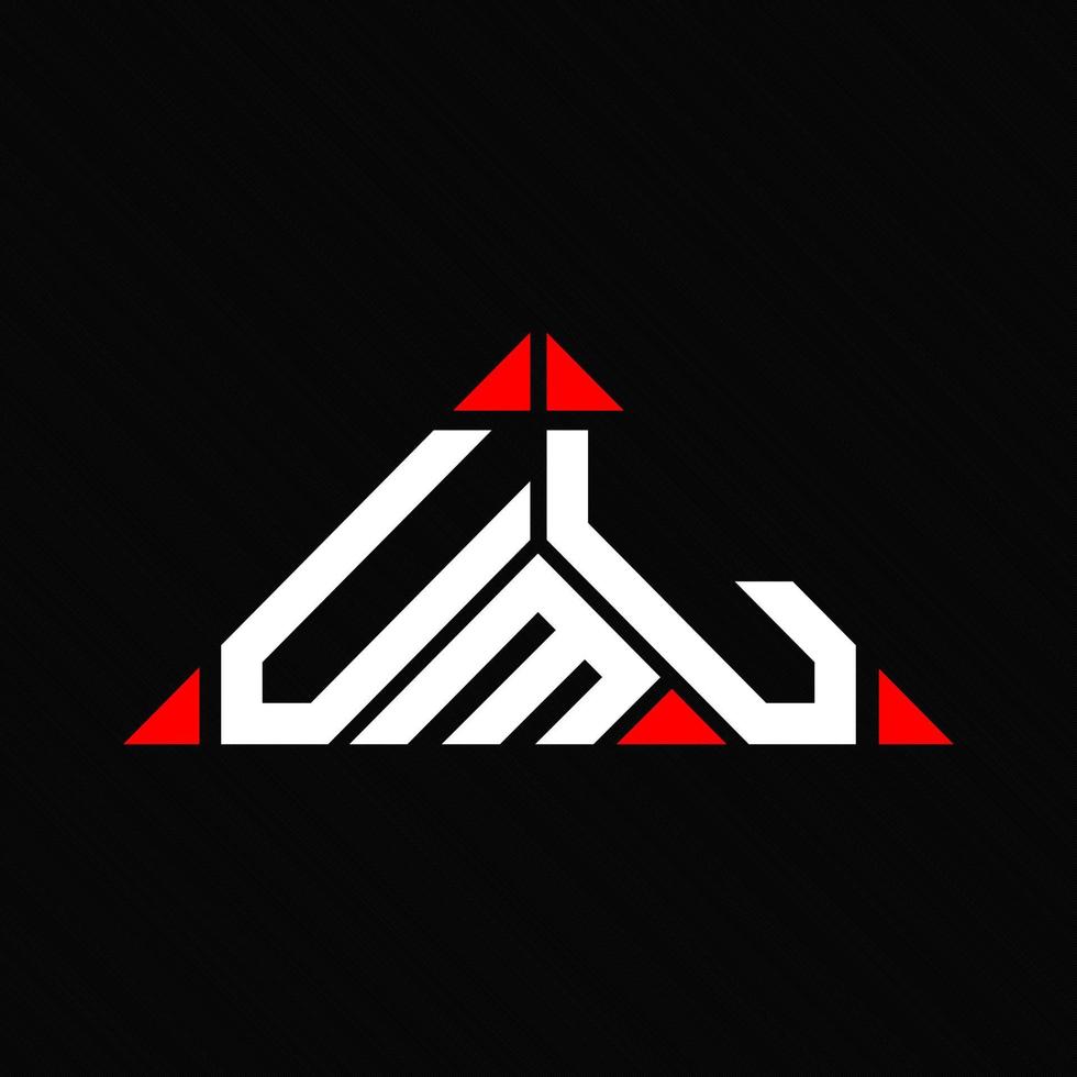 UML letter logo creative design with vector graphic, UML simple and modern logo.