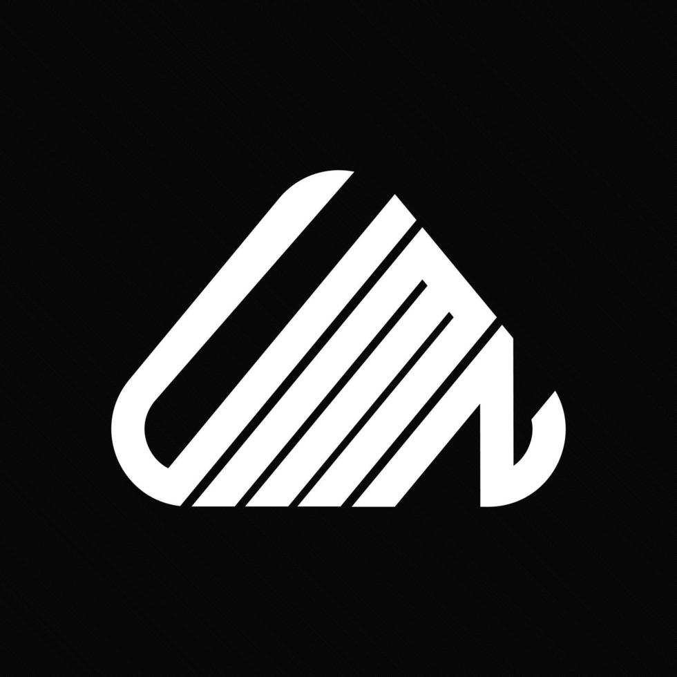 diseño creativo del logotipo de la letra umn con gráfico vectorial, logotipo simple y moderno de umn. vector