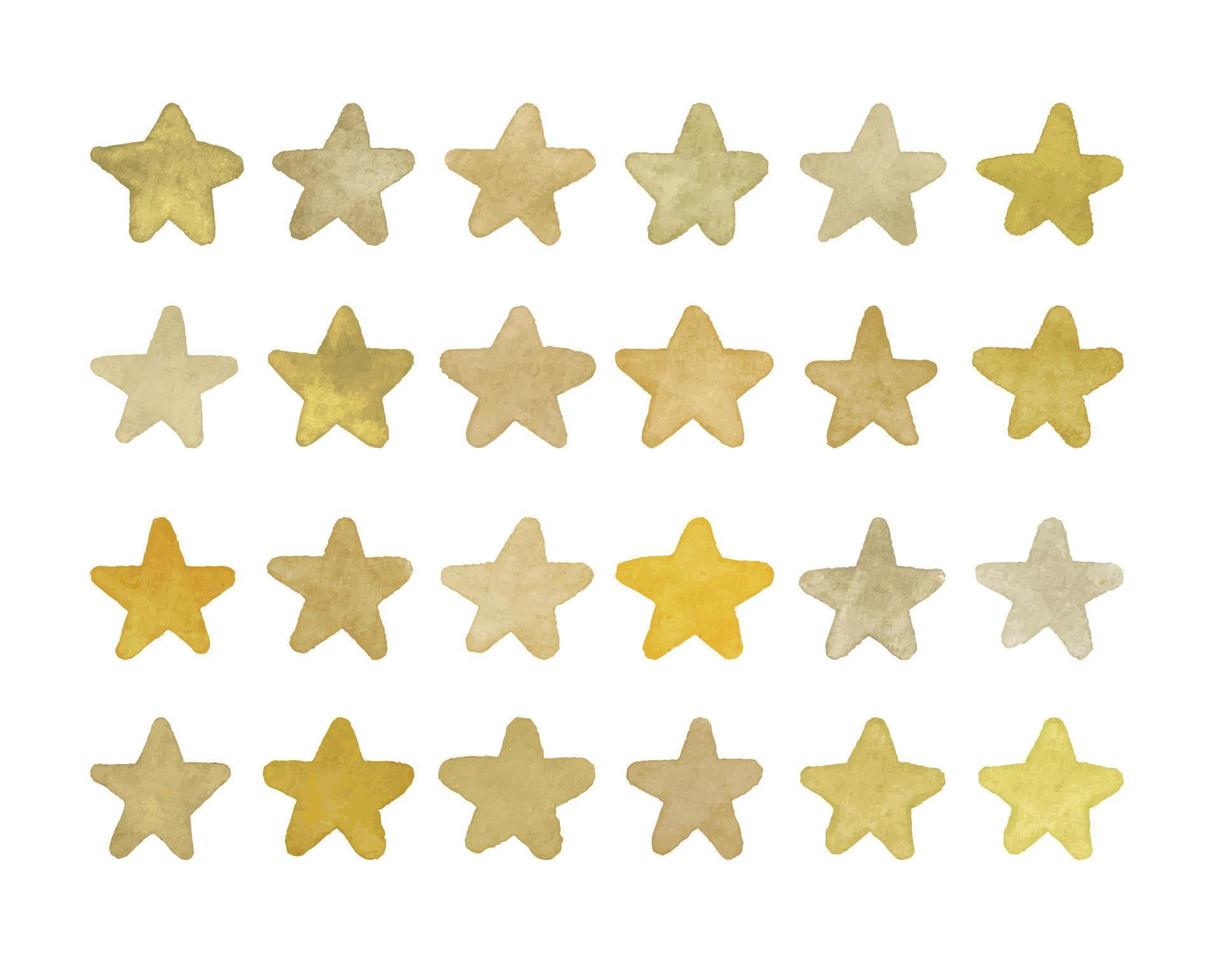 Watercolor vector pattern with yellow stars. Backdrop pattern for design, paper, fabric.