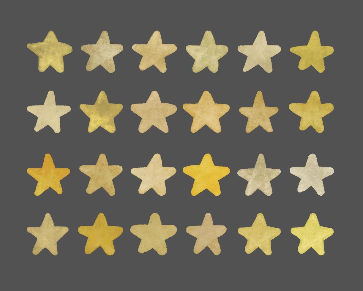 Watercolor vector pattern with yellow stars. Backdrop pattern for design, paper, fabric.