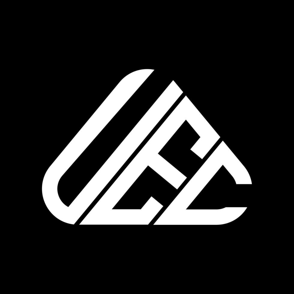 UEC letter logo creative design with vector graphic, UEC simple and modern logo.