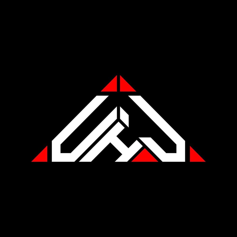 UHJ letter logo creative design with vector graphic, UHJ simple and modern logo.