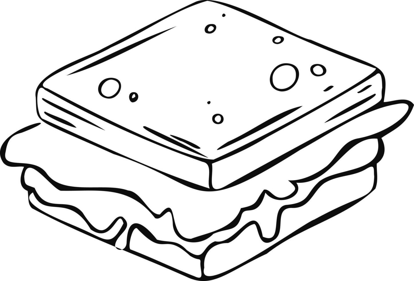 A sandwich with bread and sausage.Burgers and ingredients single icon in outline style vector symbol stock illustration. Vector illustration