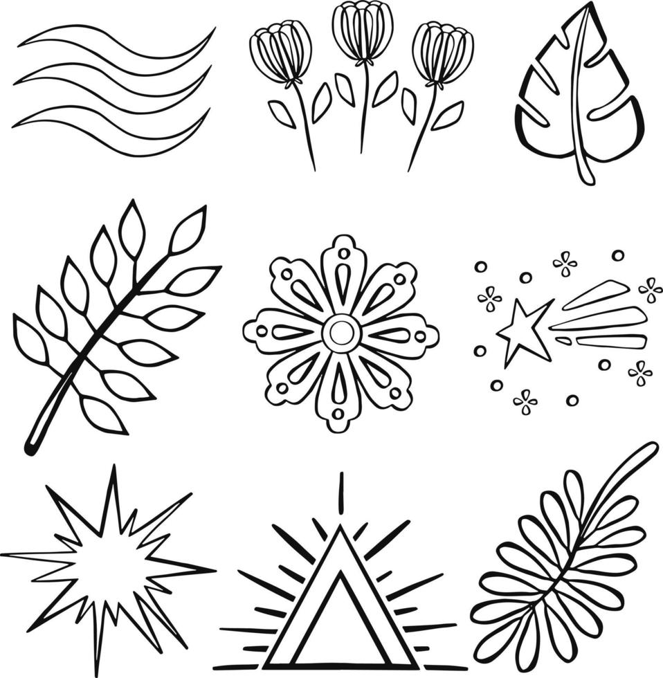 Set of sketch icons for site or mobile application. High   illustration vector