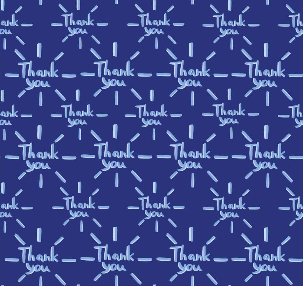 Lettering pattern Thank you. illustration  ornament vector