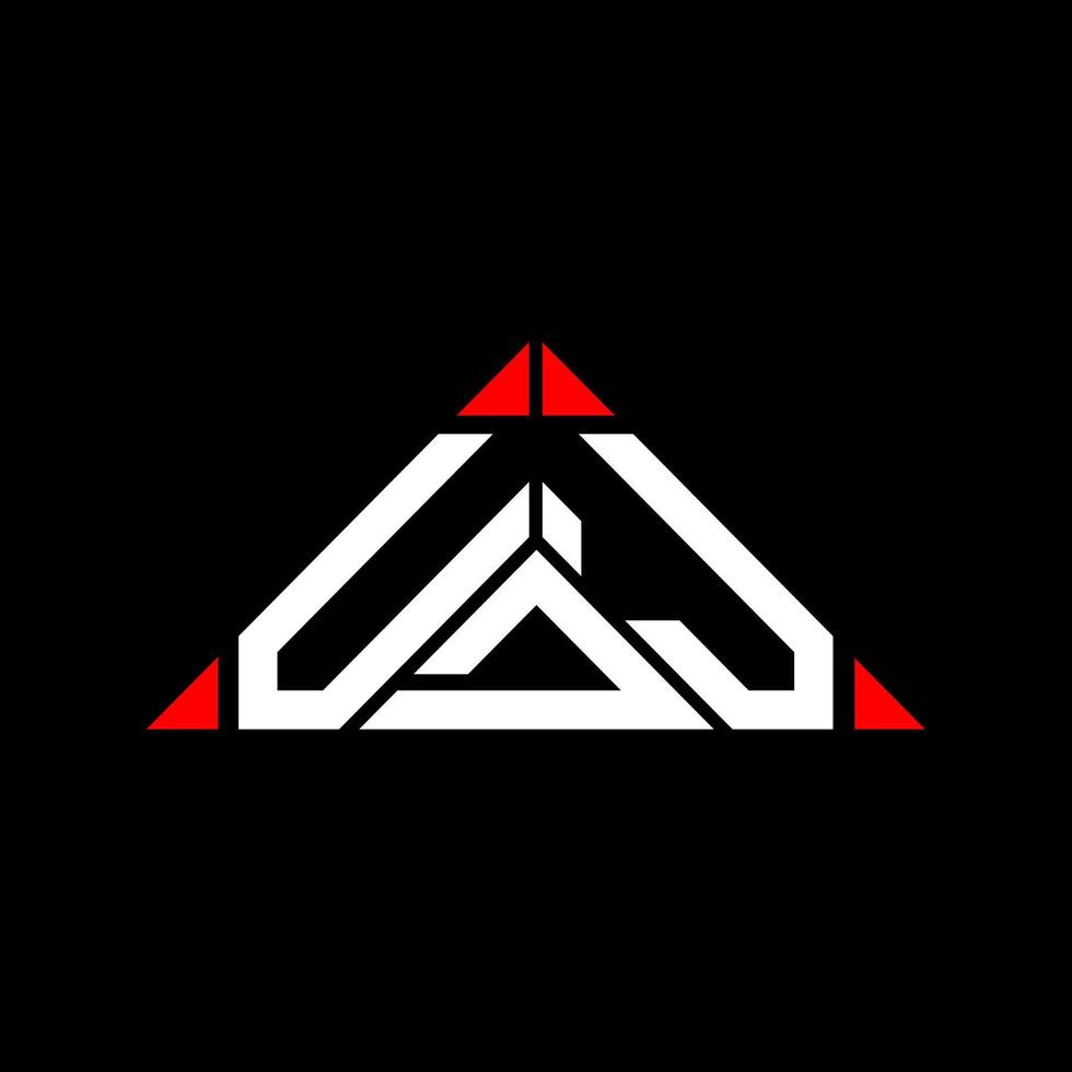 UDJ letter logo creative design with vector graphic, UDJ simple and modern logo.