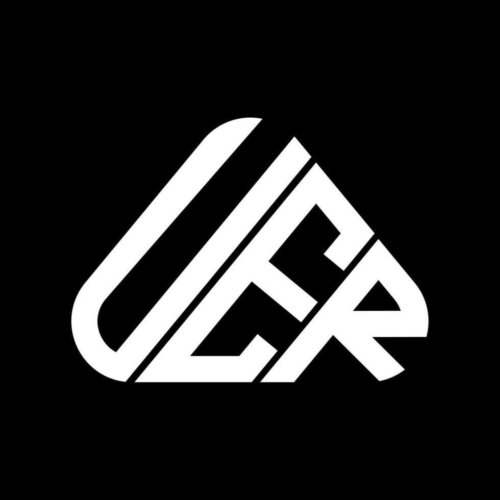 diseño creativo del logotipo de la letra uer con gráfico vectorial, logotipo uer simple y moderno. vector