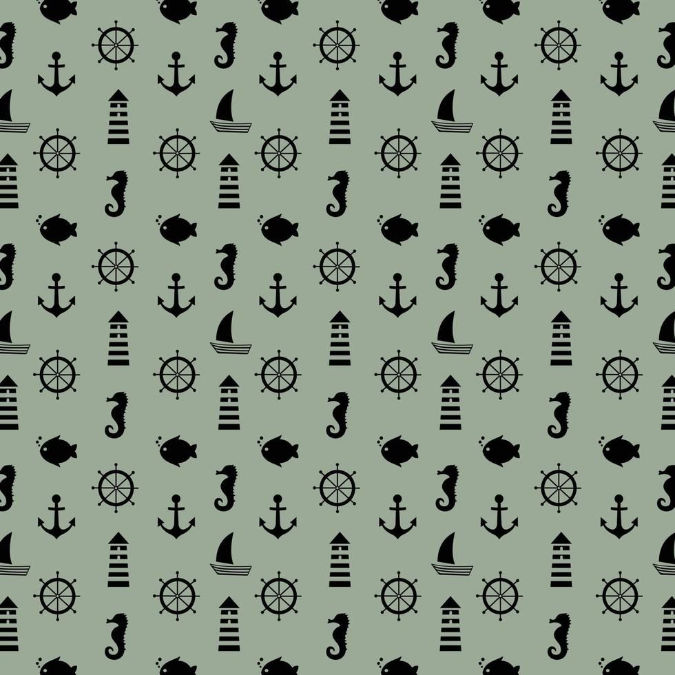 Vector Beach elements pattern design