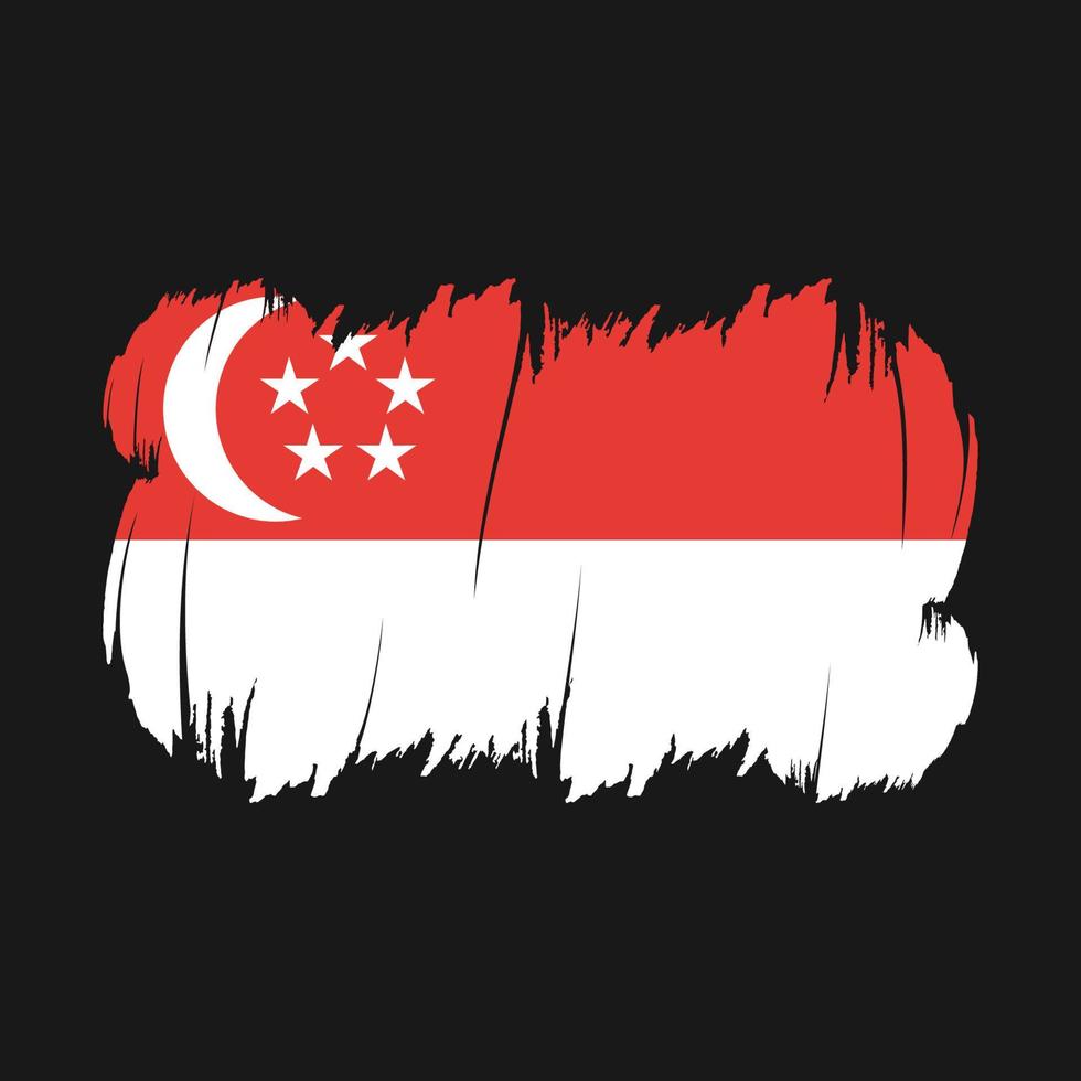 Singapore Flag Brush Vector