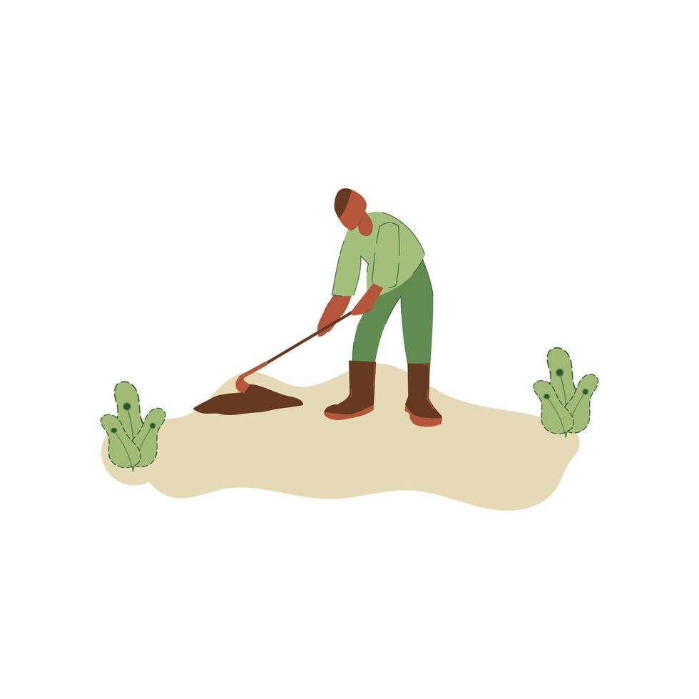 Vector illustration of people planting trees. concept of saving the earth. Ecology volunteering concept. Design for ecology activism
