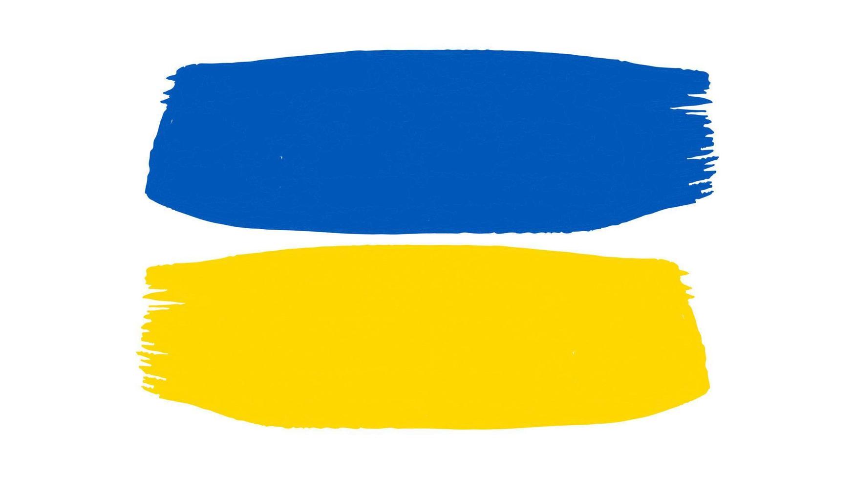 Ukrainian national flag in grunge style vector