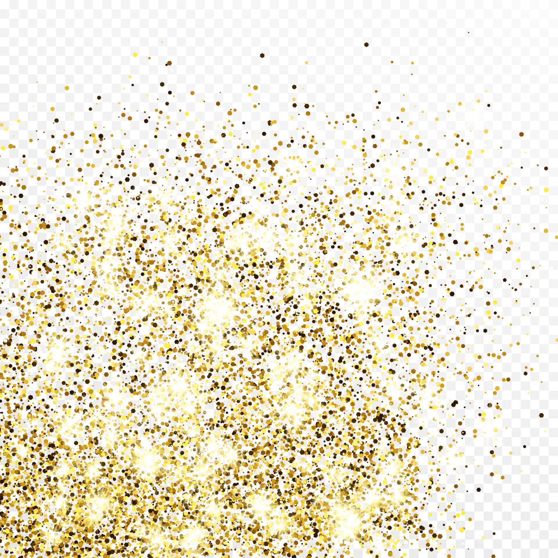 Gold glitter confetti backdrop isolated on white transparent background.  Celebratory texture with shining light effect. Vector illustration.  21941855 Vector Art at Vecteezy