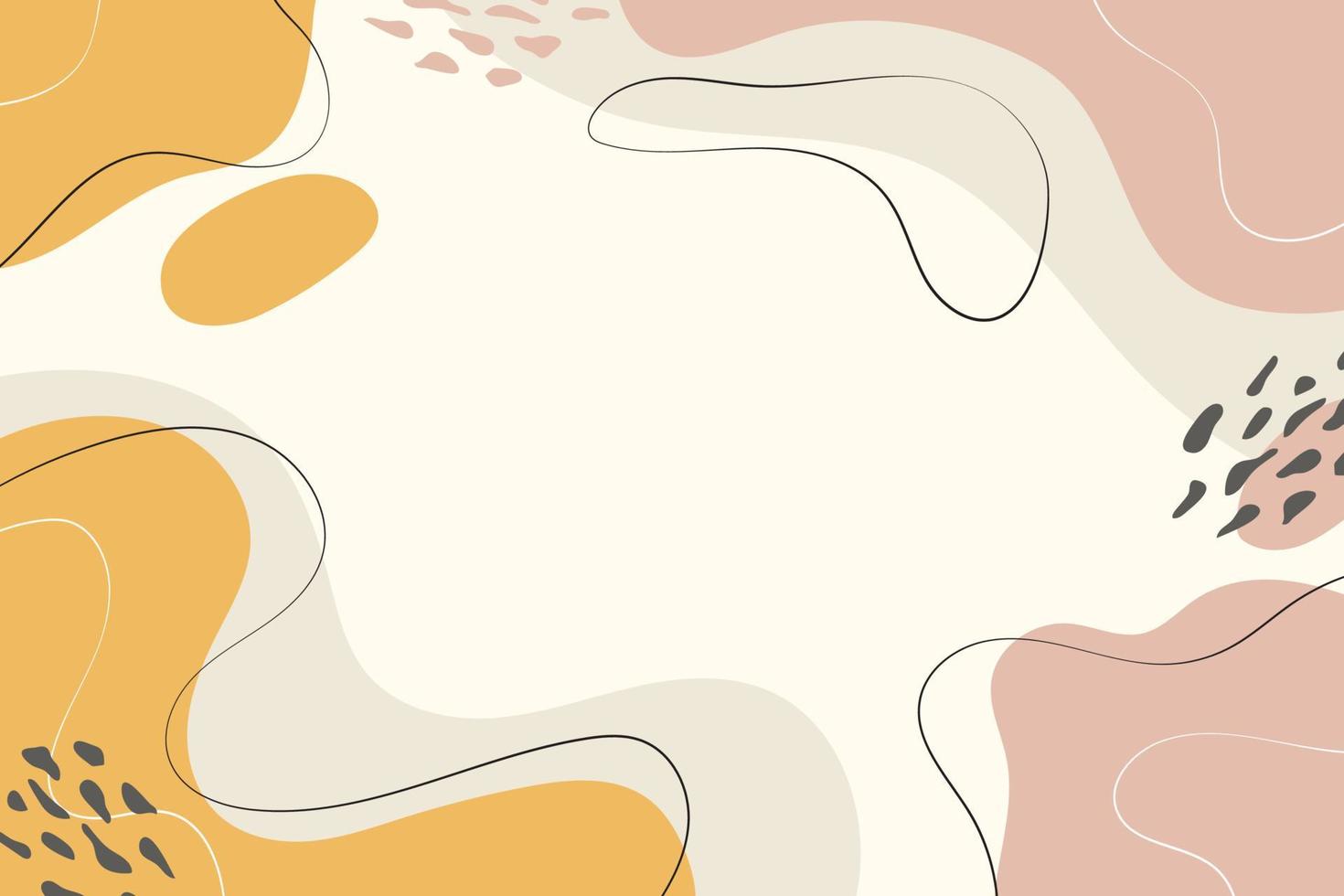 Hand drawn abstract shape background with colorful design vector