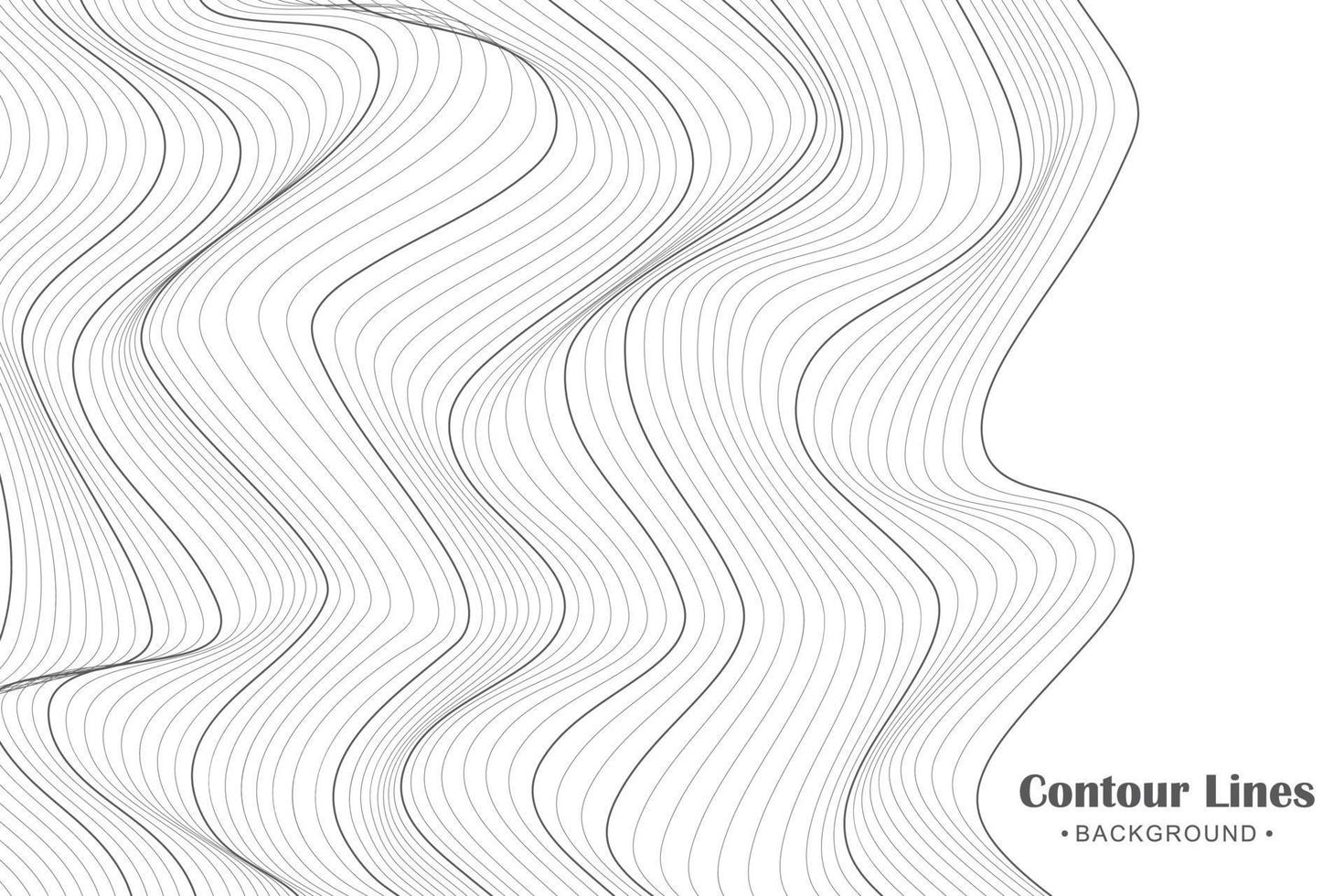 Abstract contour line background illustration vector