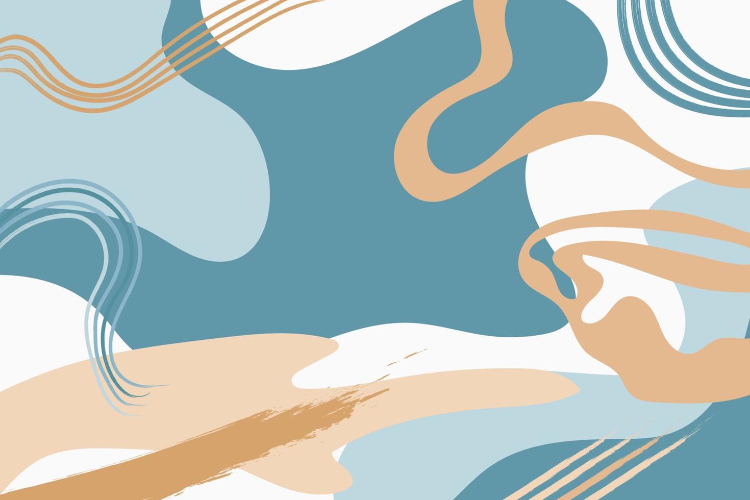 Hand drawn abstract shape background with colorful design vector