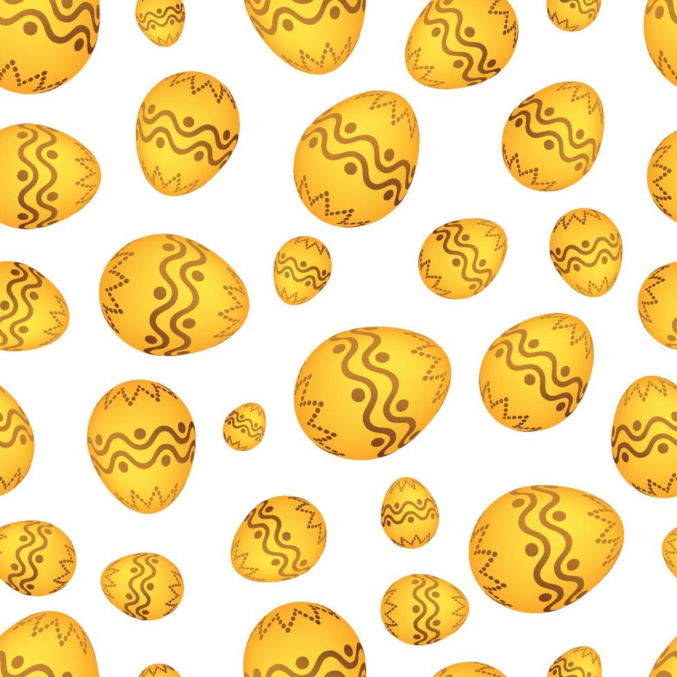 Seamless pattern with colorful Easter eggs. Vector illustration