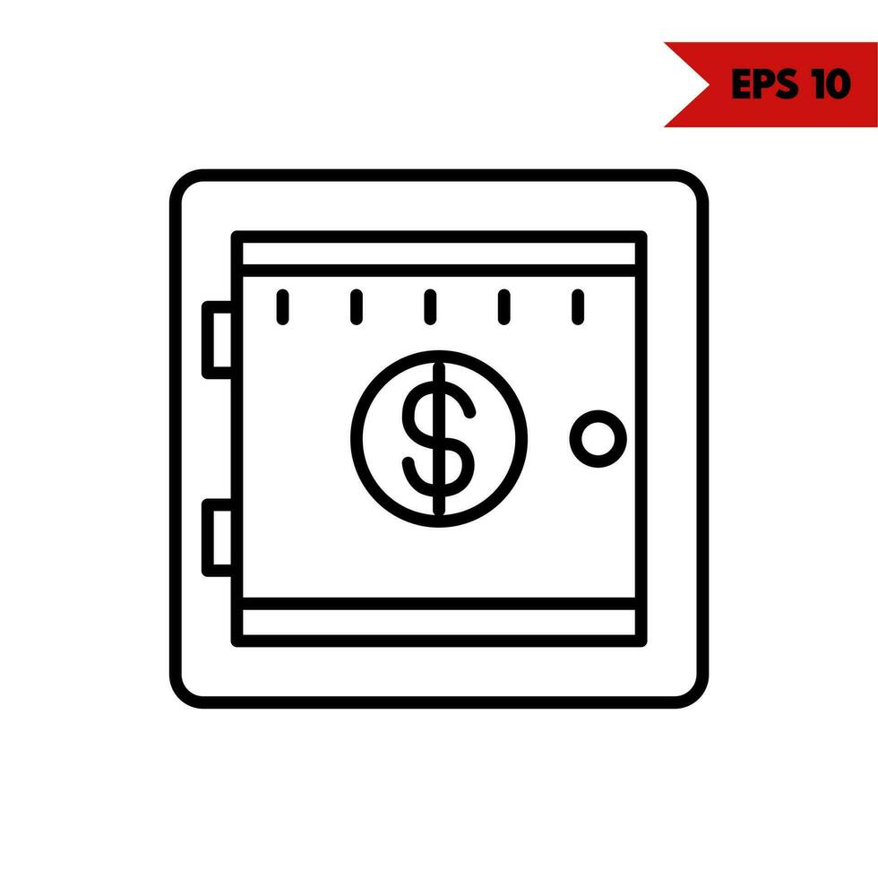 Illustration of bunker money line icon vector