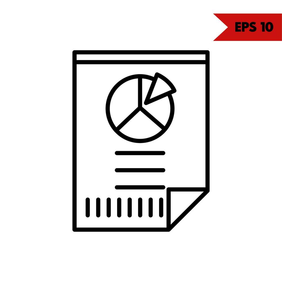 Illustration of file line icon vector