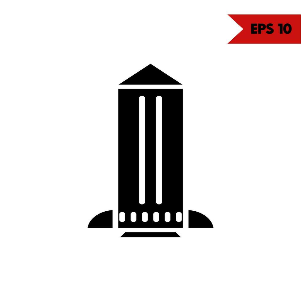 Illustration of statistics glyph icon vector