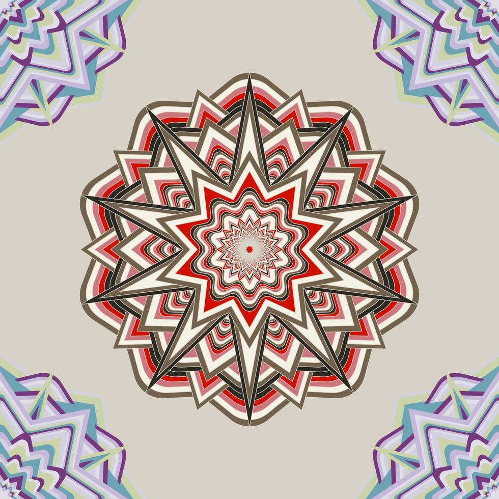 Vector background with round ornament. Seamless Pattern. Endless geometric texture.