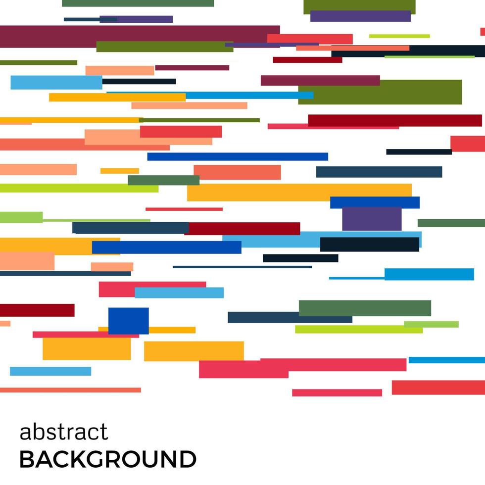 Abstract vector background of multicolored rectangles of different sizes. Background of geometric shapes.