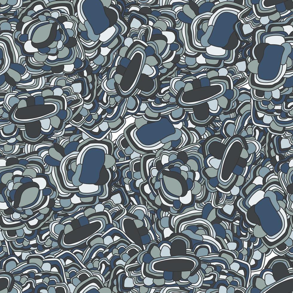 Vector blue doodle pattern