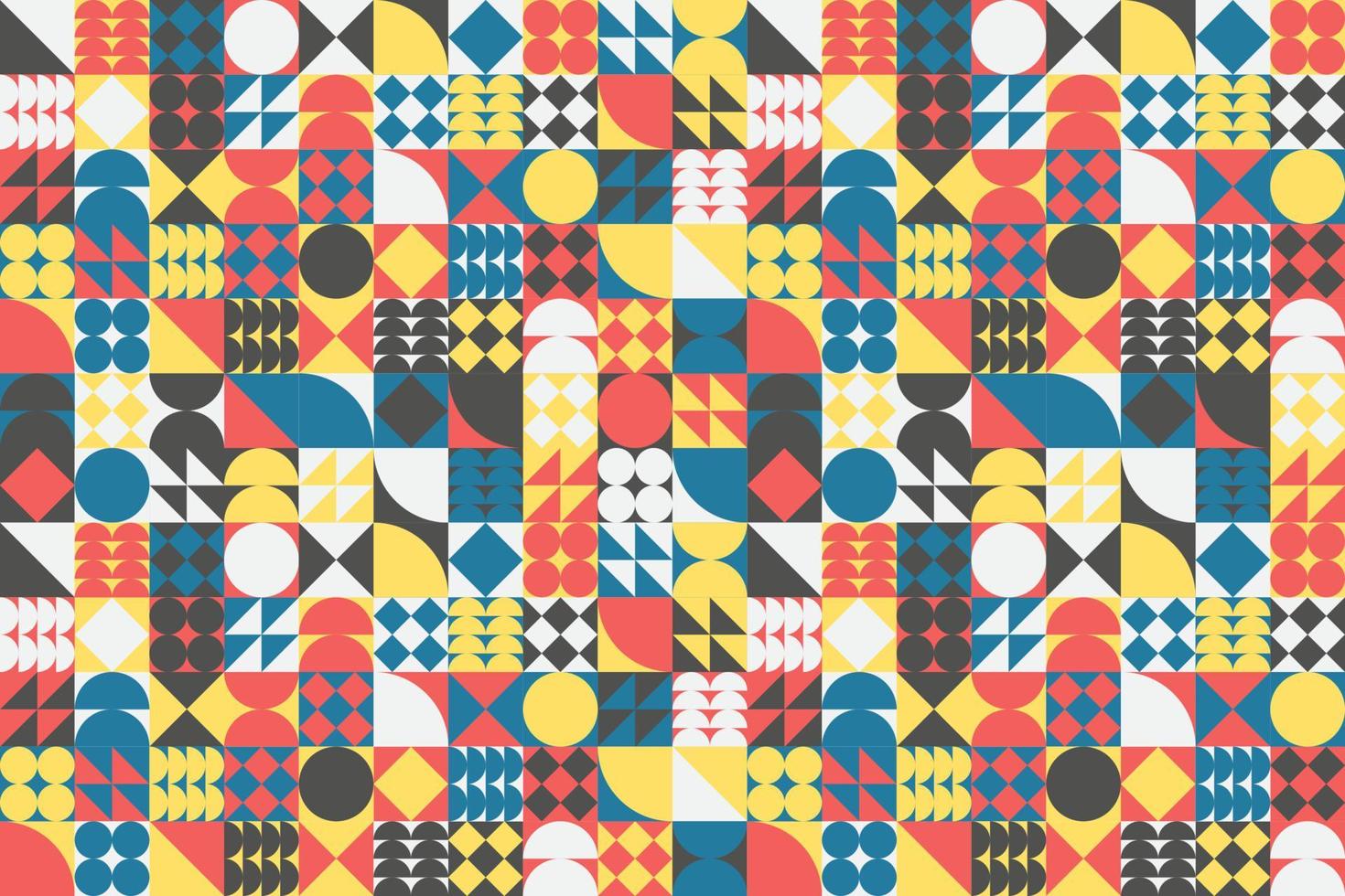 Colorful geometric shape mosaic pattern background vector