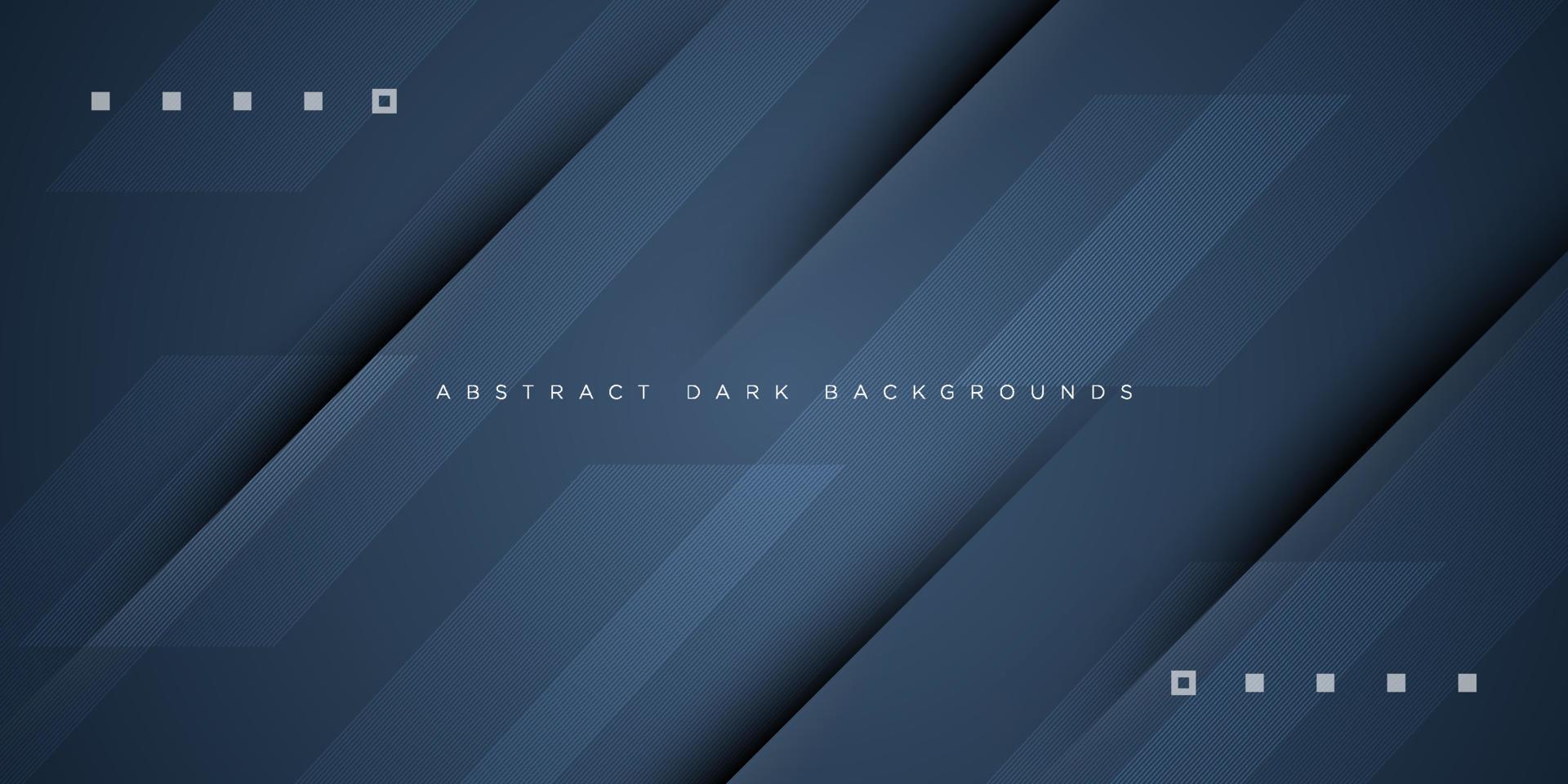 Dark black and gray dynamic abstract vector background with straight shadow and simple lights. Modern creative premium gradient. 3d cover of business design.Eps10 vector