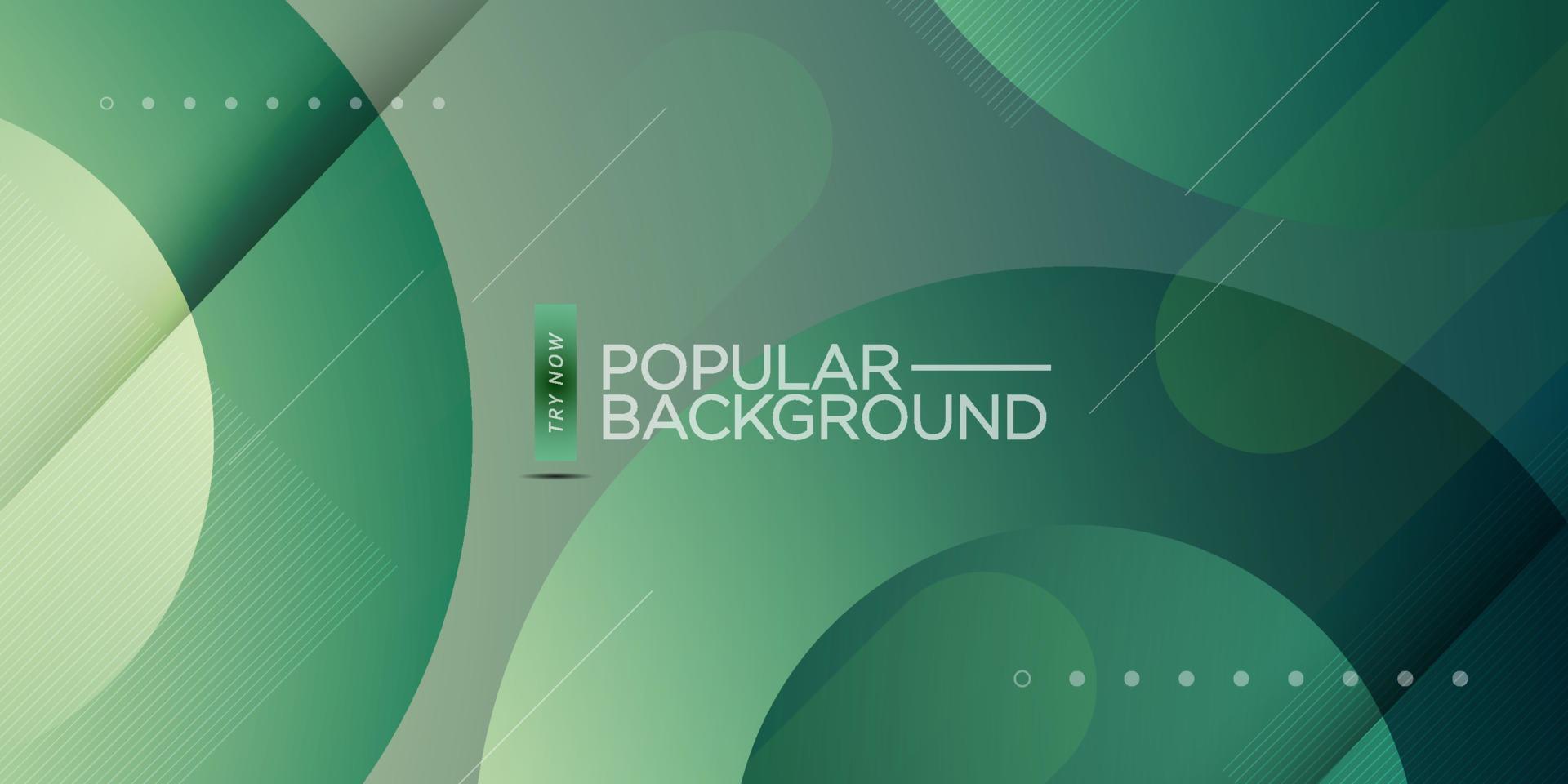 Abstract dynamic dark green gradient illustration background with 3d look and simple circle pattern. cool design.Eps10 vector