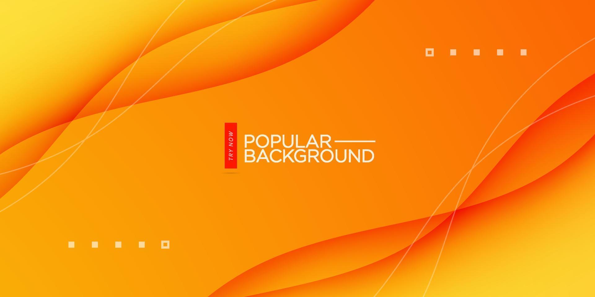 Modern premium wavy orange background design template. Eps10 vector