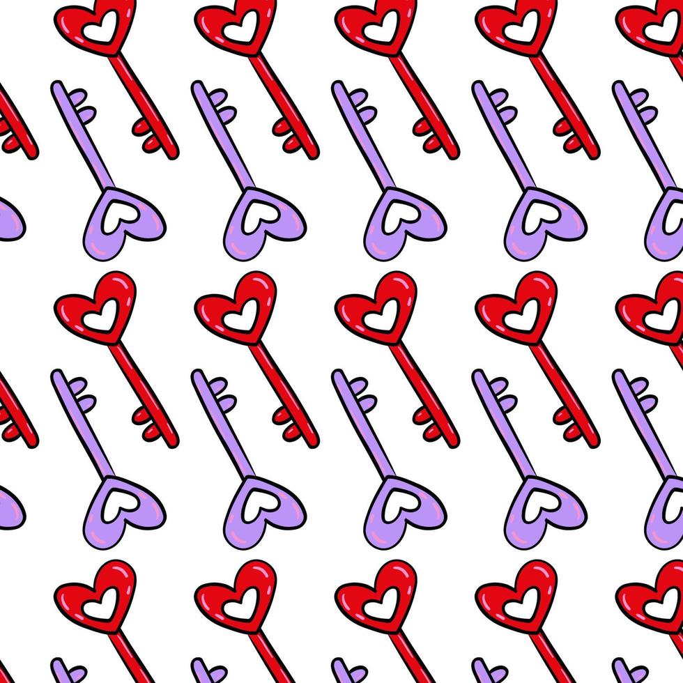 Pattern love you. Color print. Icons vector illustrations.