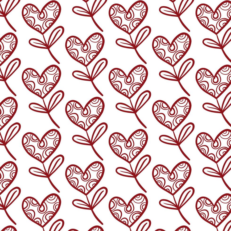 Pattern for your design with red and love vector