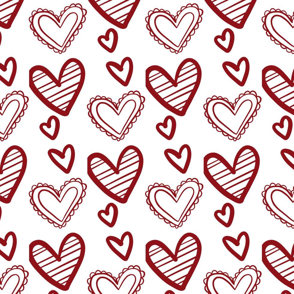 Pattern for your design with red heart. vector