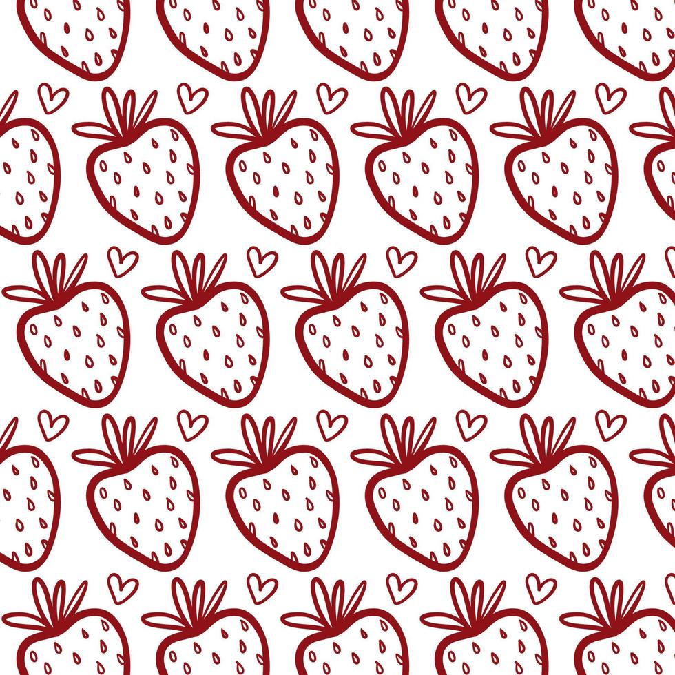 Pattern for your design with red strawberry. vector