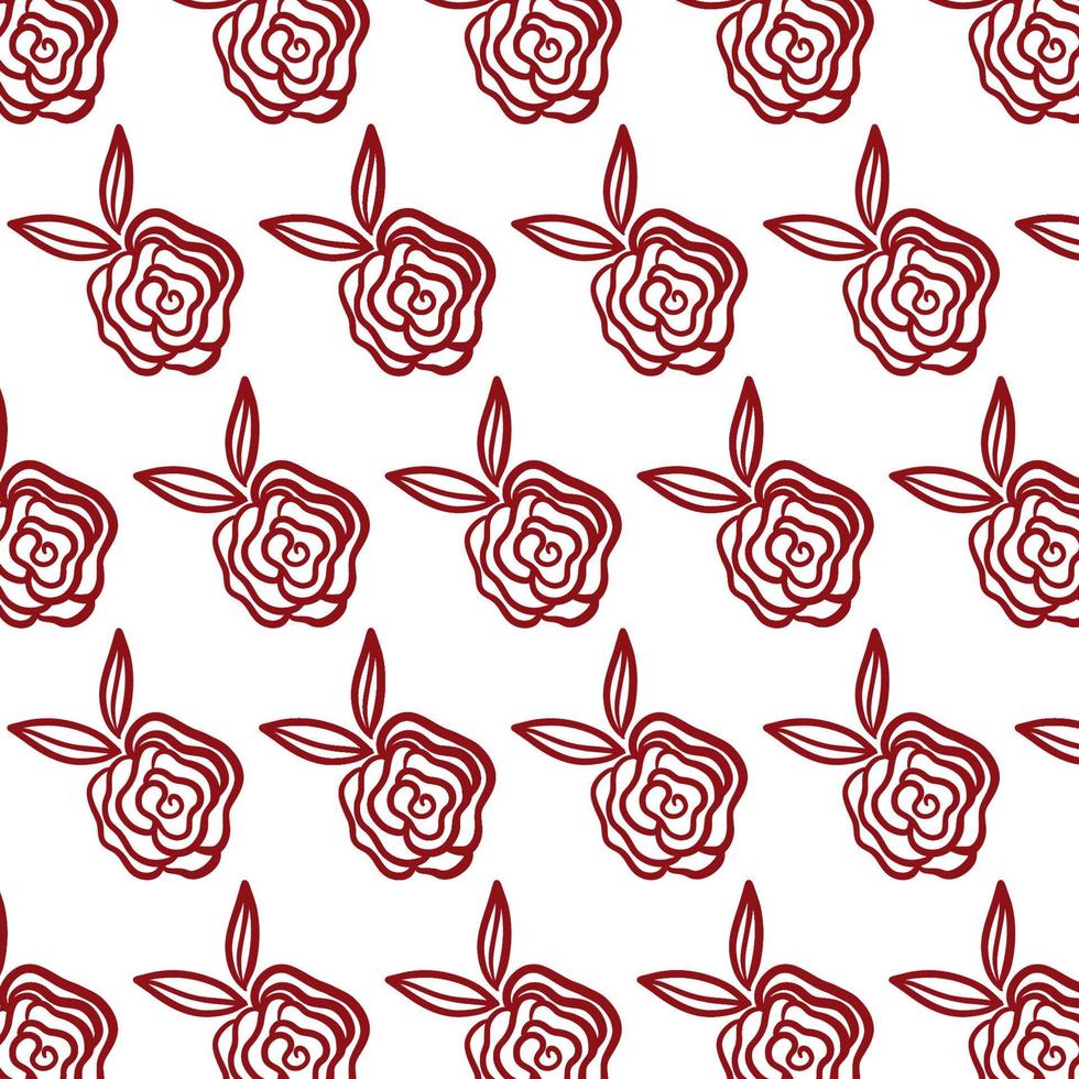 patrón para su diseño con rosas rojas. vector