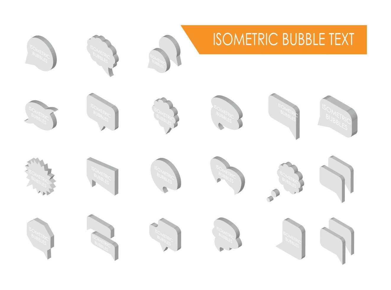 Modern Isometric Bubble Text Illustration, Suitable for Diagrams, Infographics, Book Illustration, Game Asset, And Other Graphic Related Assets vector