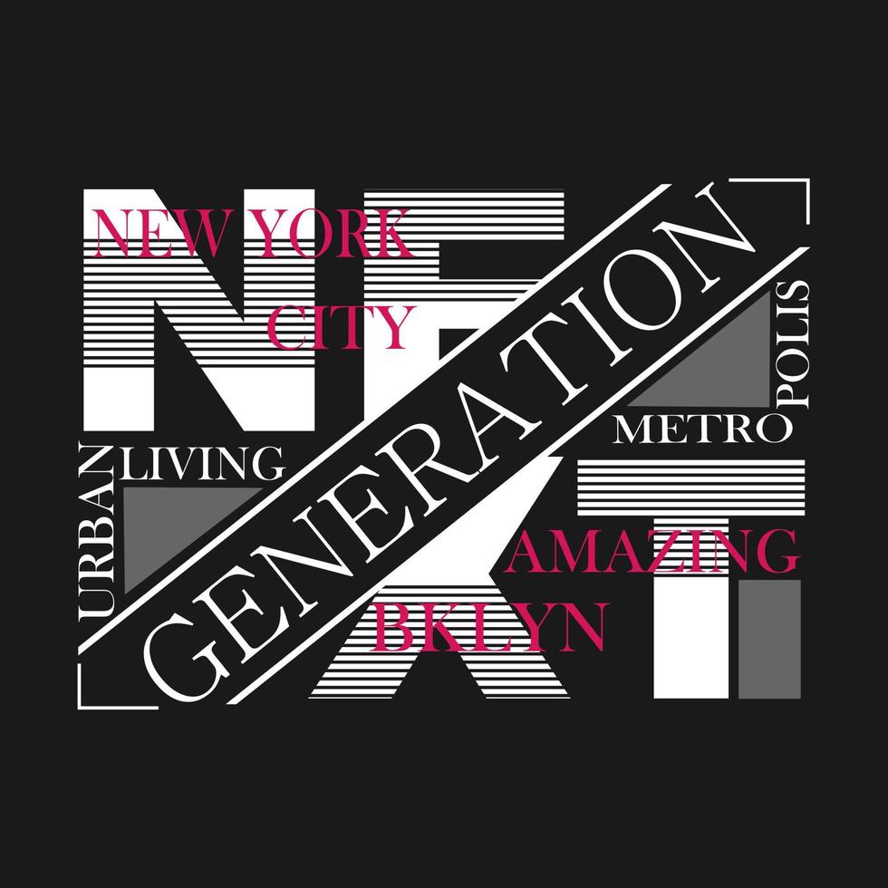 next generation text typography design vector