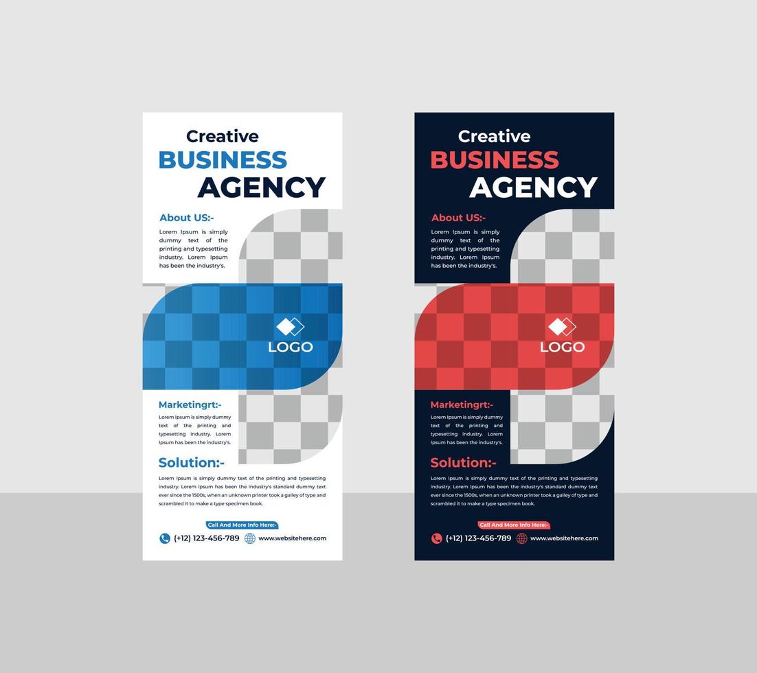 Design Signboard Advertising Brochure Flyer Template rollup banner design vector