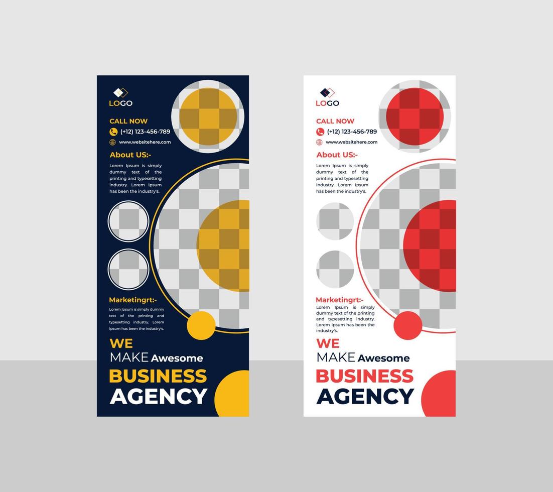 Design Signboard Advertising Brochure Flyer Template rollup banner design vector