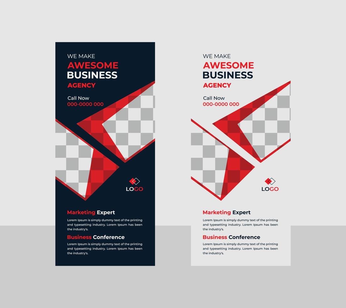 Business Roll Up Set Standee Design. Banner Template design vector