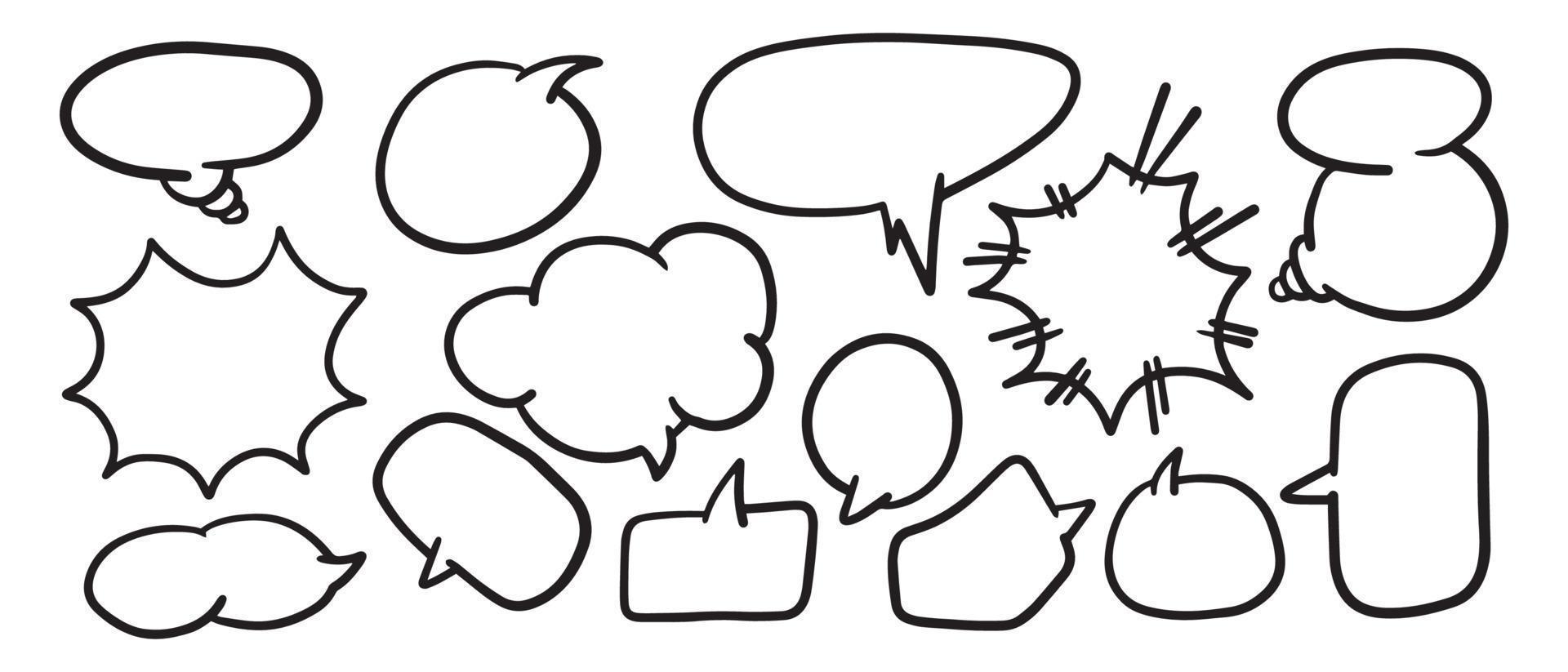 Comic bubbles for design purposes vector