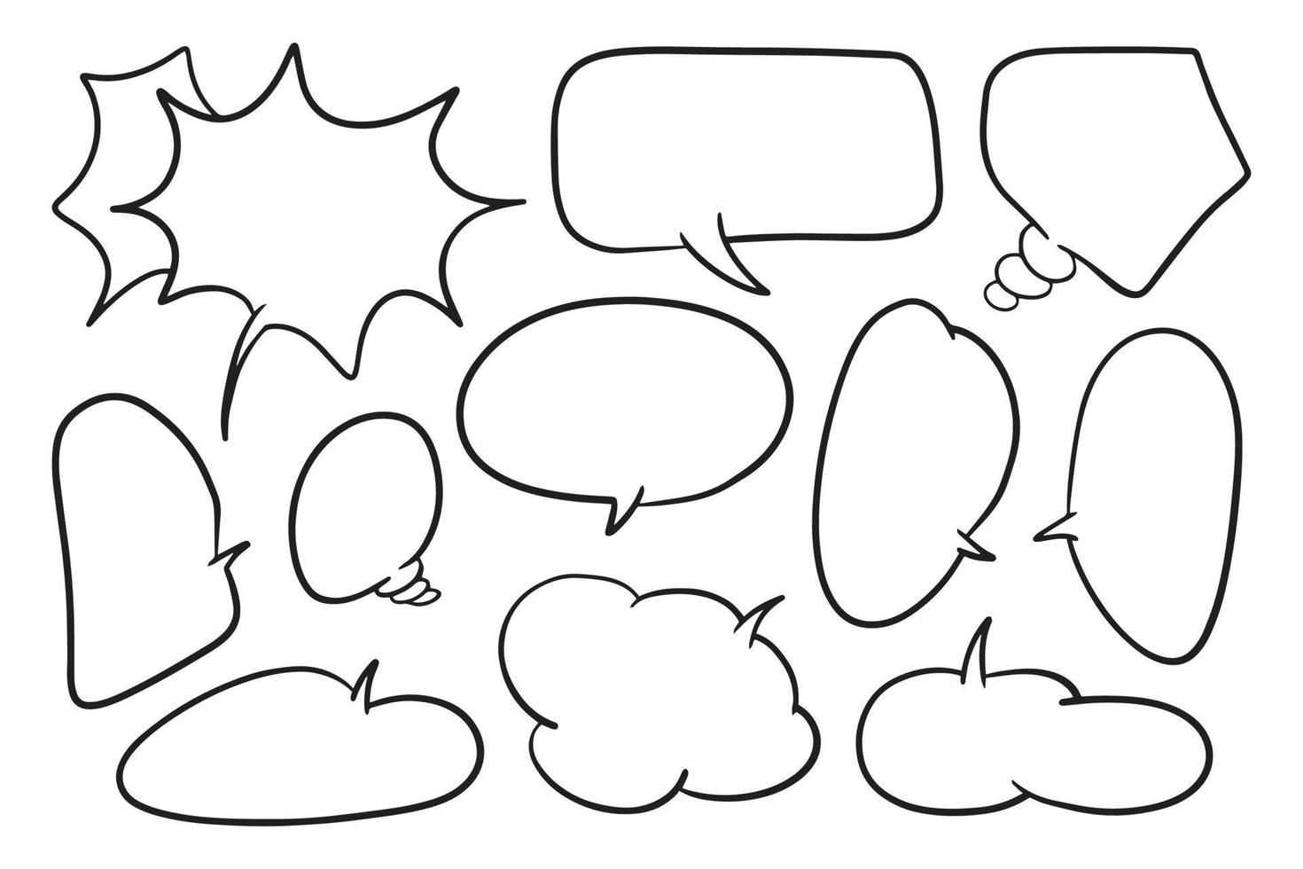 Comic bubbles for design purposes vector