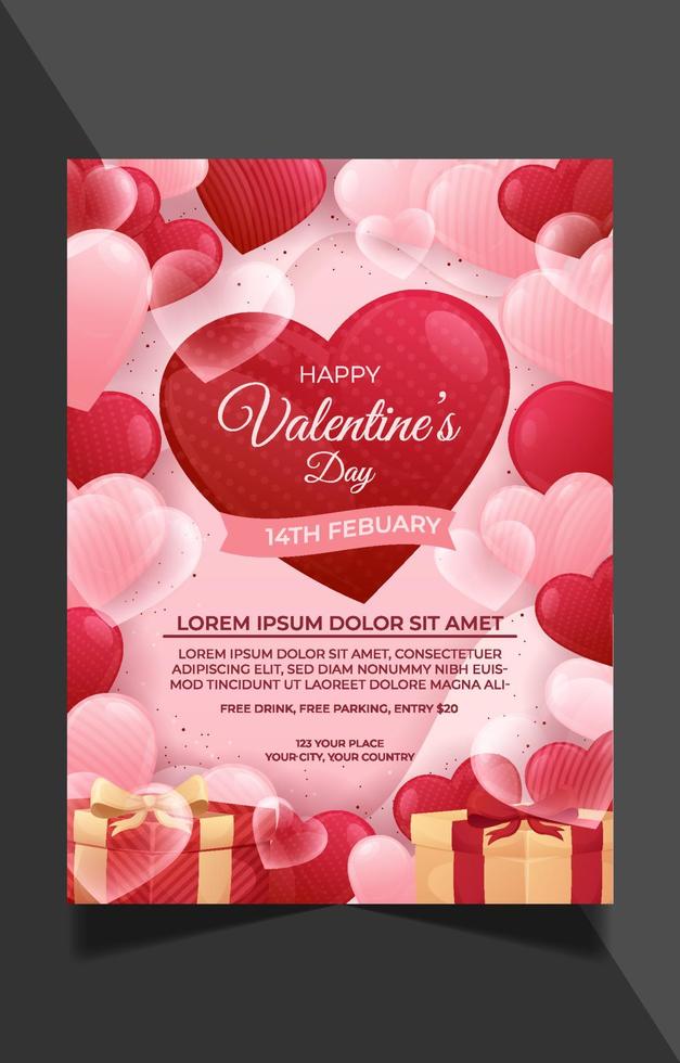 Valentine Poster Template vector