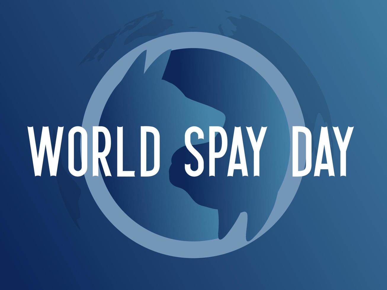 World Spay Day to celebrate the importance of animal birth control concept. Template for background, banner, card, poster vector