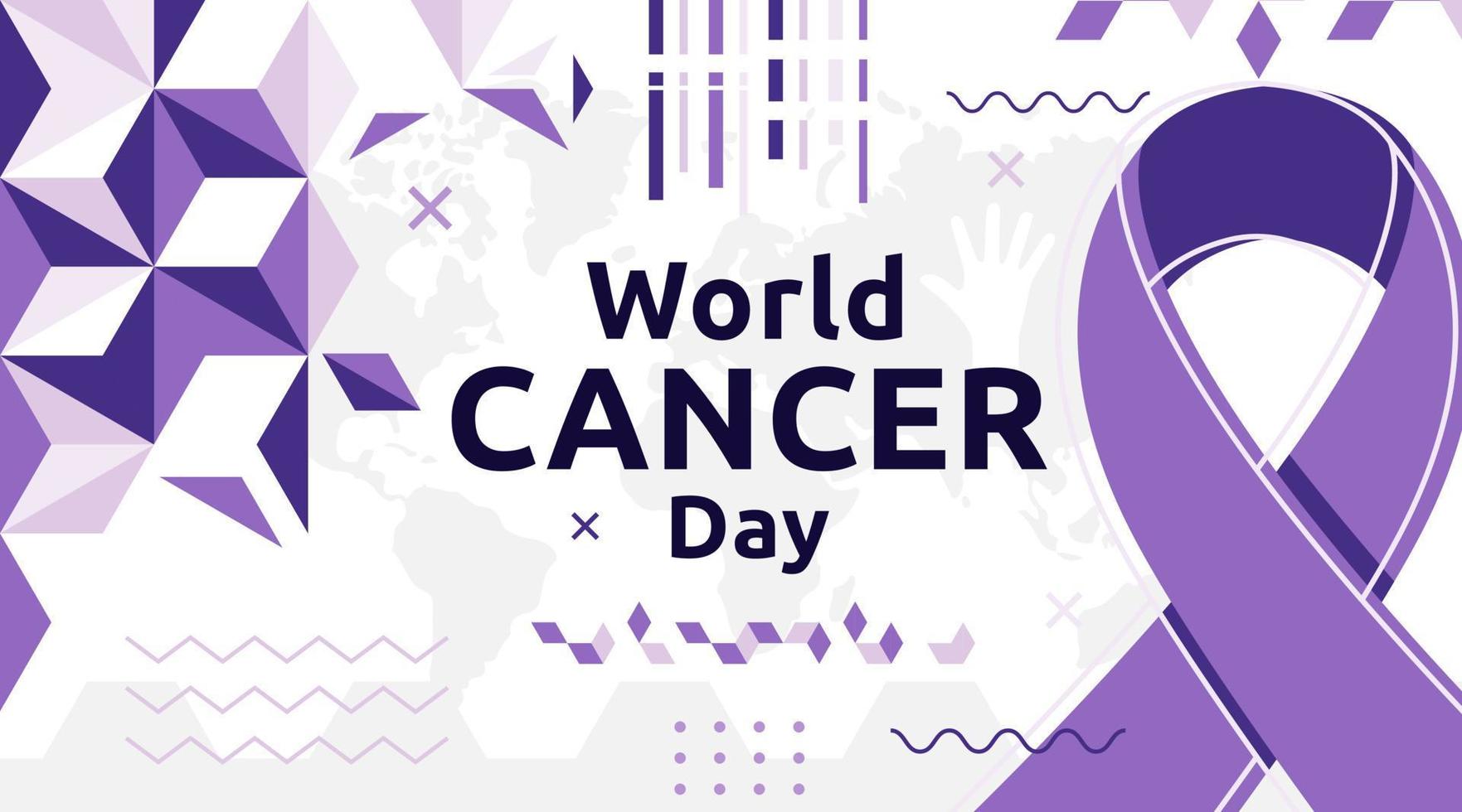 World Cancer Day Awareness Concept Design vector