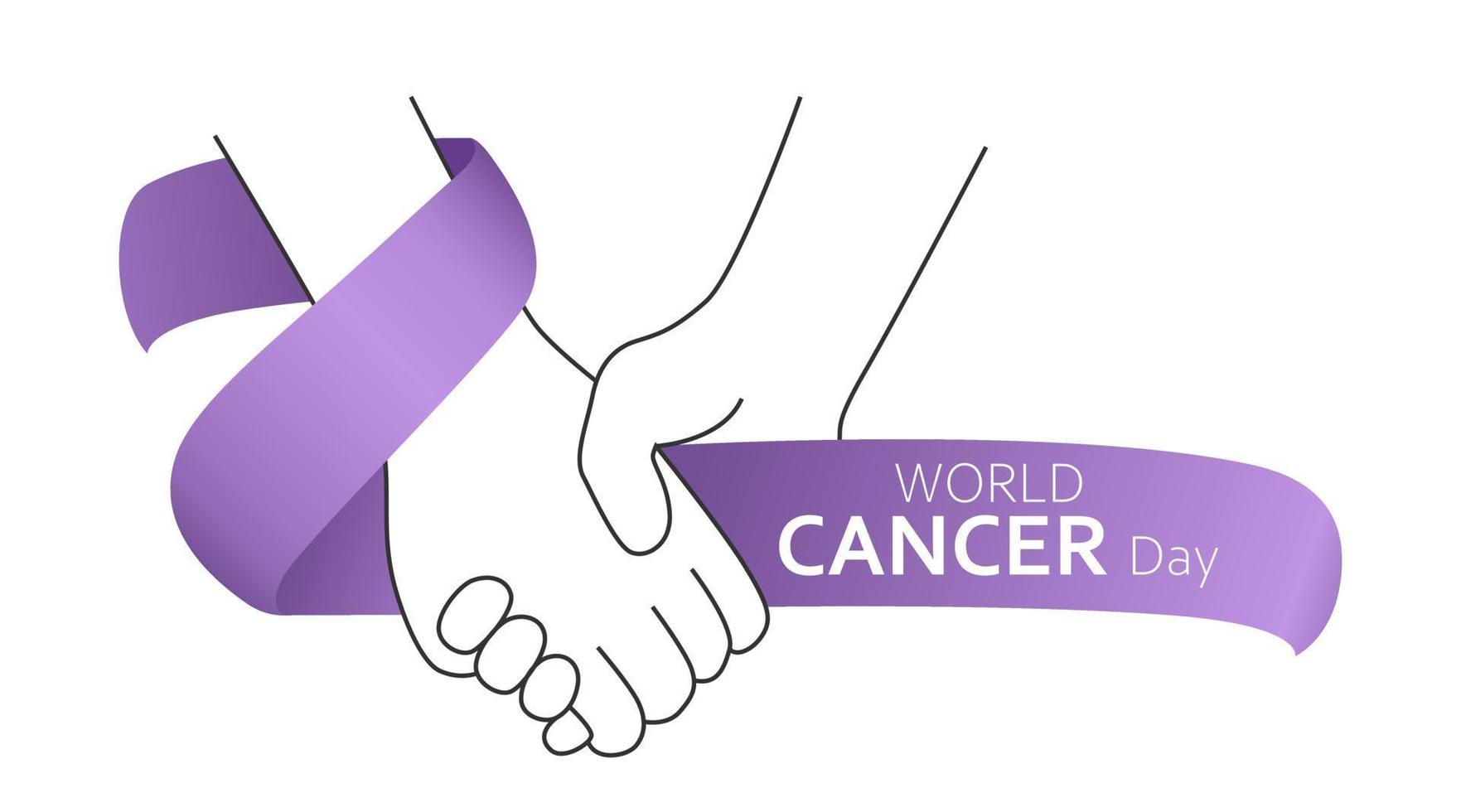 World Cancer Day Awareness Concept Design vector