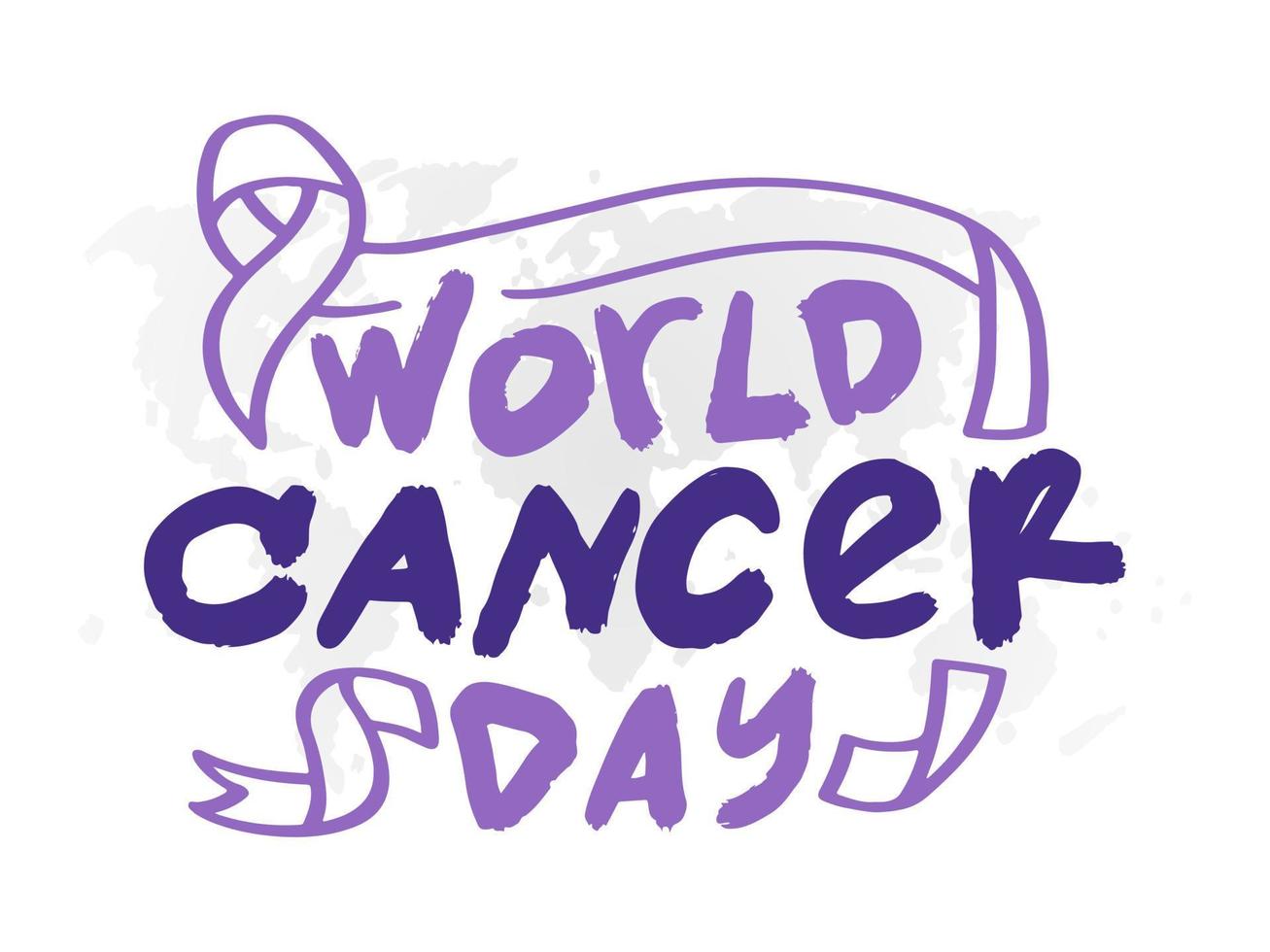 World Cancer Day Awareness Concept Design vector