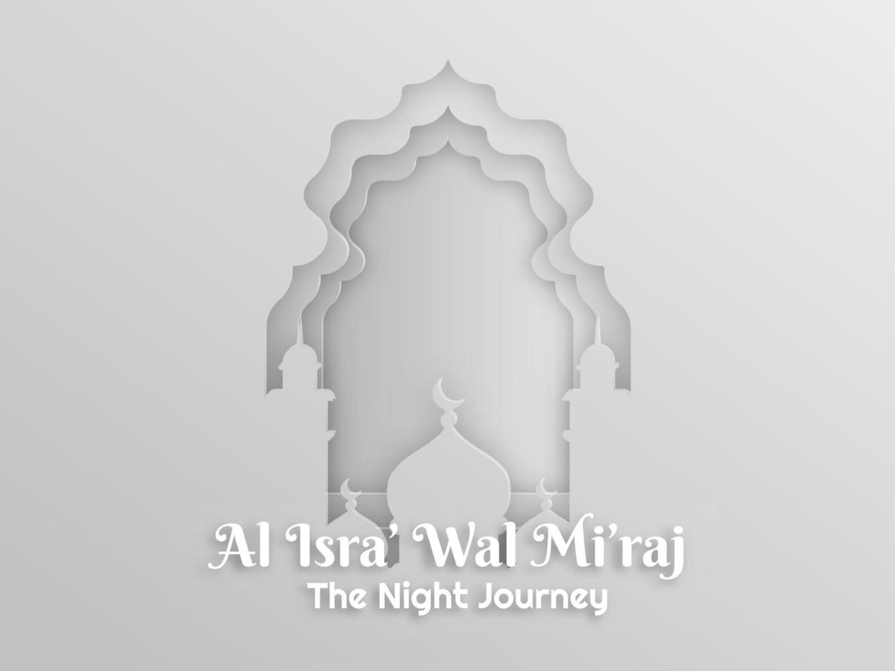 Al Isra Wal Miraj a miracle night journey Design for Poster, Banners, campaign and greeting card vector